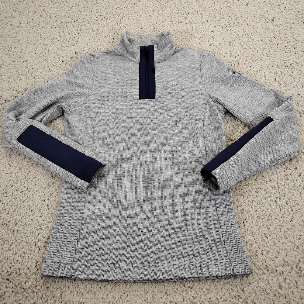 KJUS Jacket Womens 36 S Gray Forun Half-Zip Gray River Oaks Country Club Golf A1
